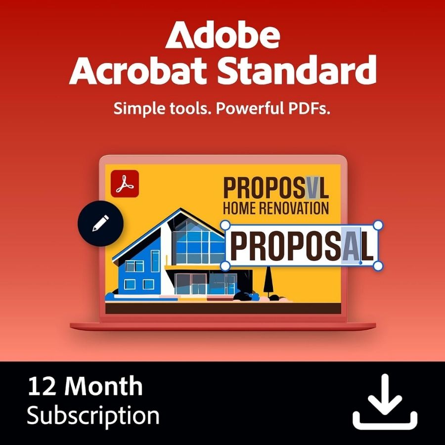 Adobe Acrobat Standard | 12-Month Subscription | PC/Mac