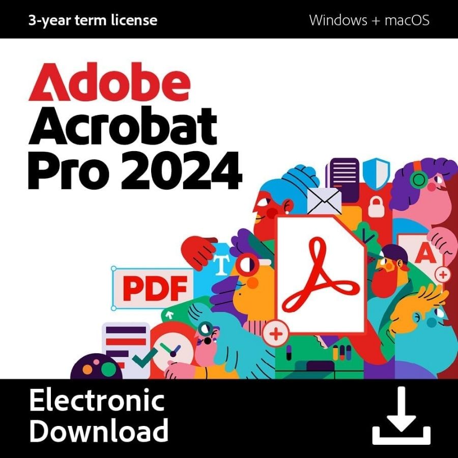 Acrobat Pro 2024 | Student and Teacher | PDF Software | Validation Required | 3-Year Term License | PC/Mac