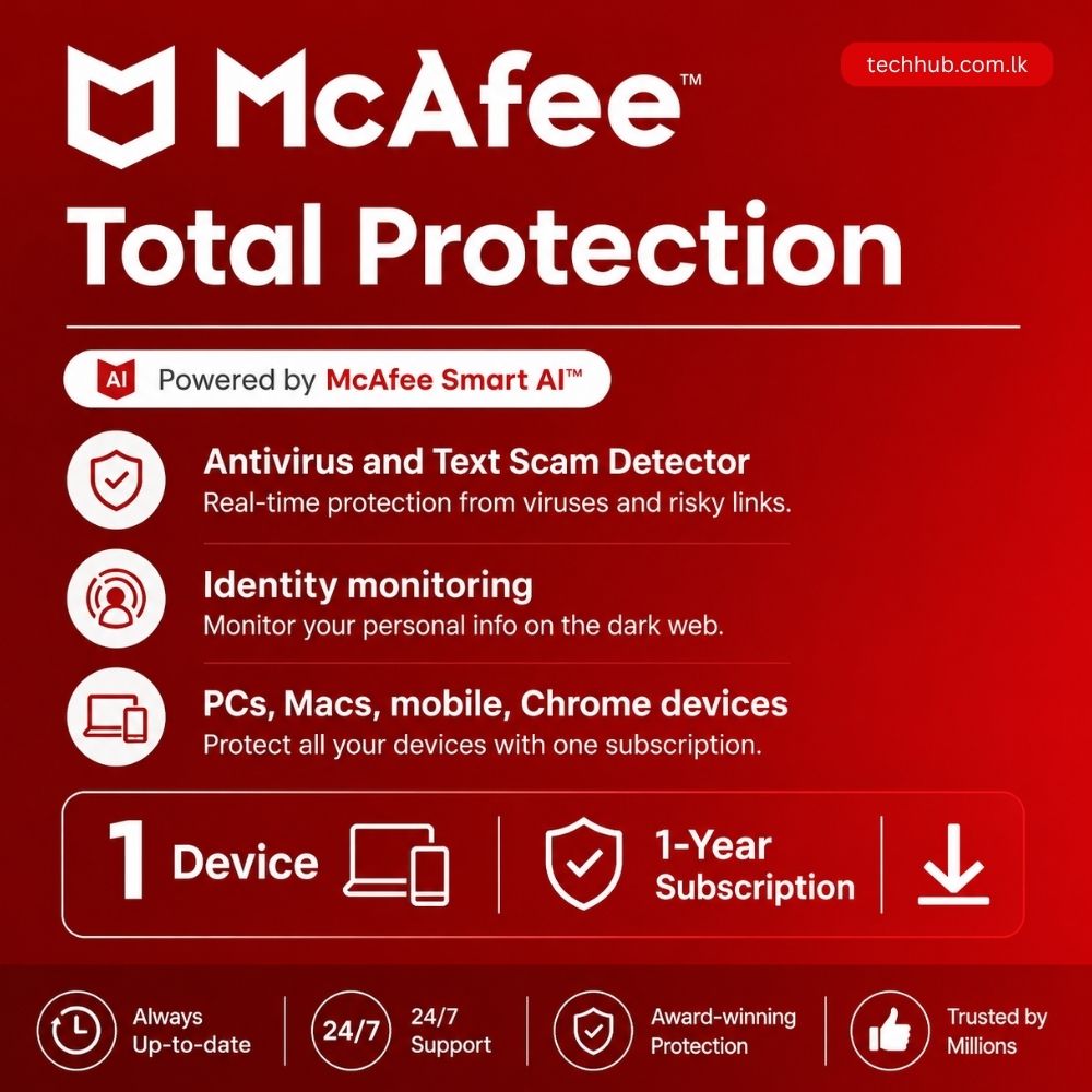 McAfee Total Protection 1 Devices 1 Year Activation