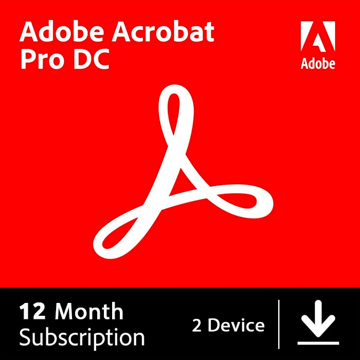 Adobe Acrobat Pro DC 2021 – 2 Devices – 1 Year Subscription