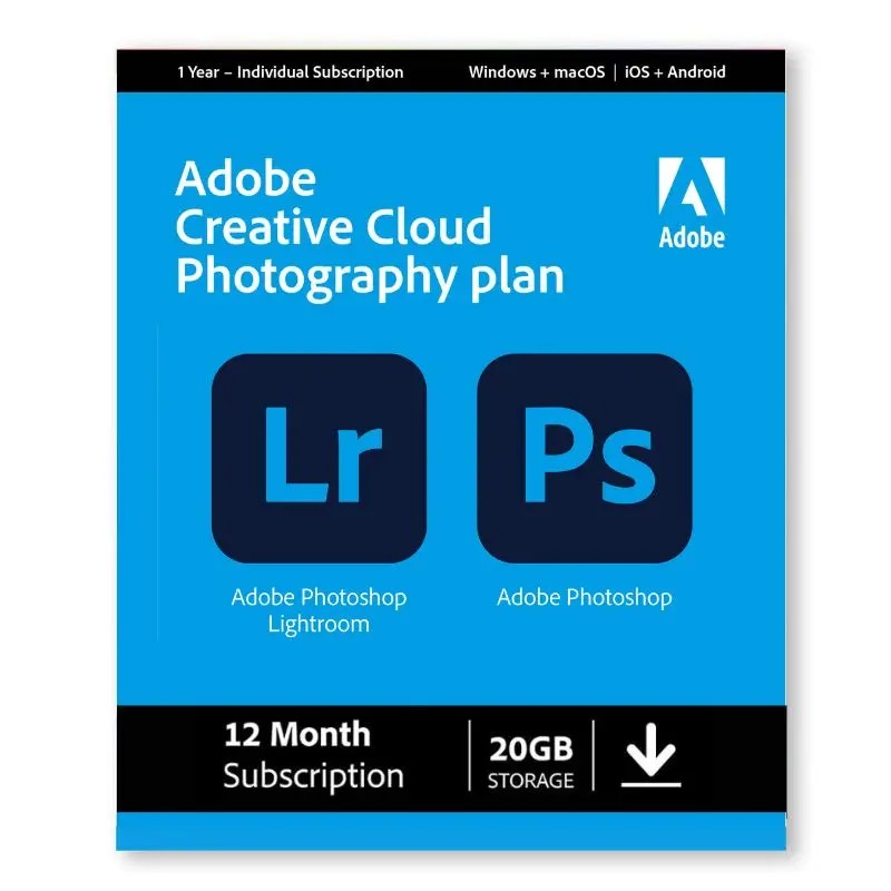 Adobe Photography 20GB Plan 12 Month Activation