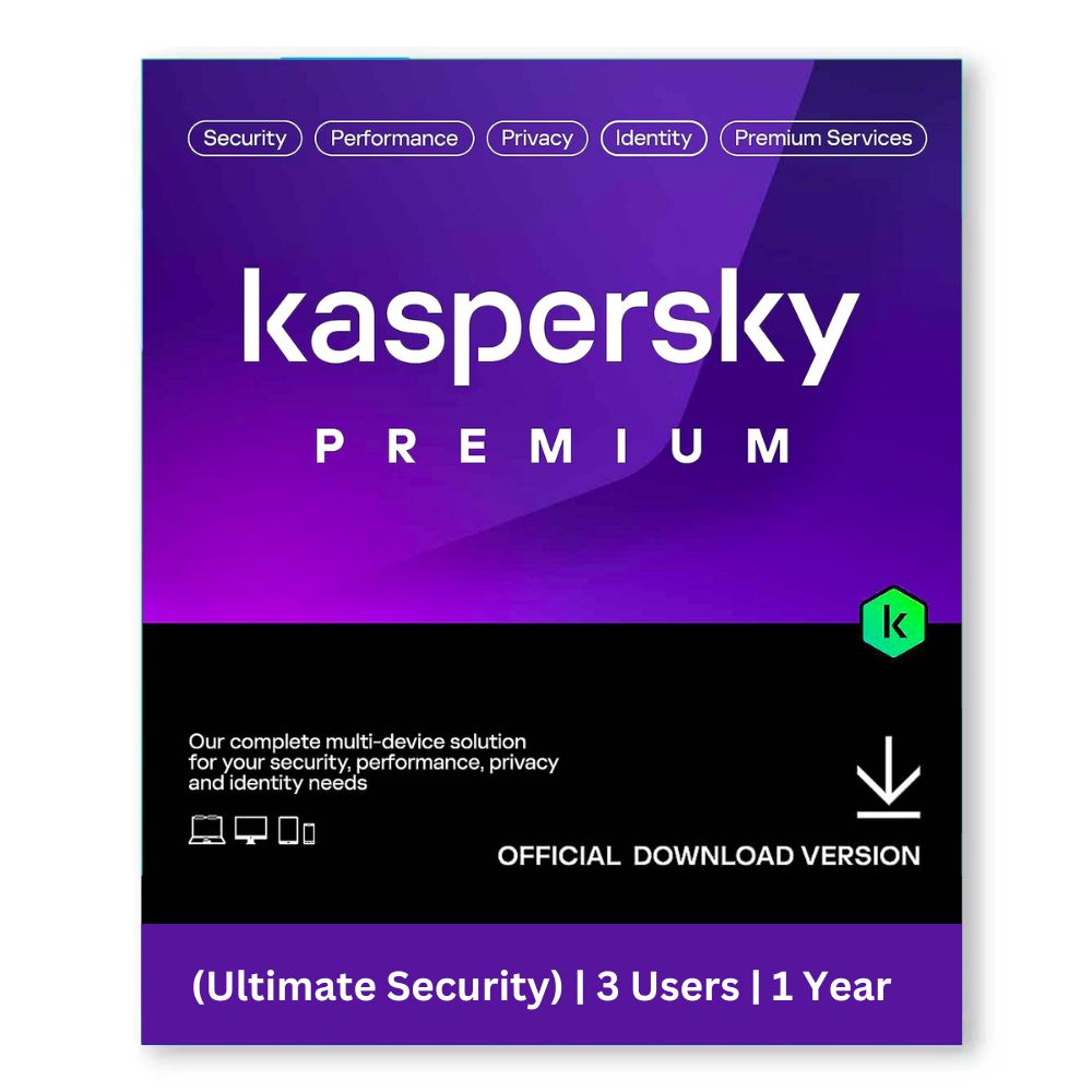 Kaspersky | Premium - Total Security (Ultimate Security) | 3 Users | 1 Year