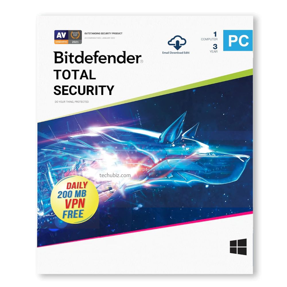 Bitdefender Total Security 1 PC 1 Year - Windows only